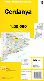 Mapa comarcal de Catalunya 1:50 000. Cerdanya - 15