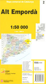 Mapa comarcal de Catalunya 1:50 000. Alt Empordà - 02