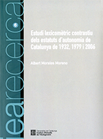 Estudi lexicomètric contrastiu dels estatuts d'autonomia de Catalunya de 1932, 1979 i 2006