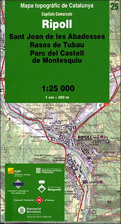 Mapa topogràfic de Catalunya 1:25 000. Capitals Comarcals 25 - Ripoll