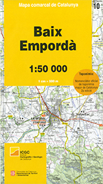 Mapa comarcal de Catalunya 1:50 000. Baix Empordà - 10