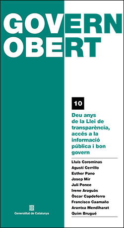 Deu anys de la Llei de transparència, accés a la informació pública i bon govern